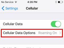 Schakel dataroaming in of uit op iPhone X of 8