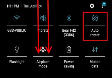 Galaxy S9: habilitar / deshabilitar la rotación de pantalla