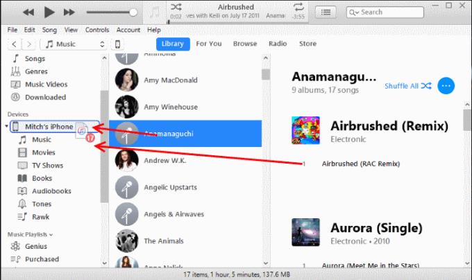 Come trasferire musica dal computer a iPhone, iPad o iPod utilizzando iTunes