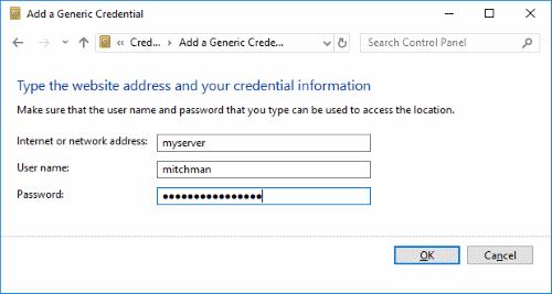リモートデスクトップはユーザー名とパスワードを保存しません