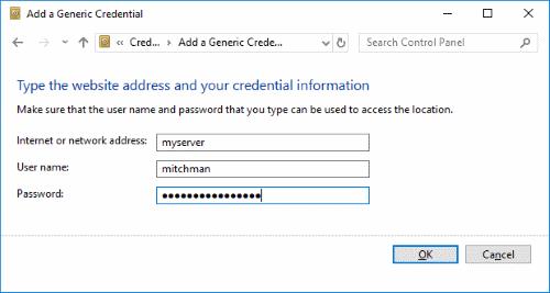 Il desktop remoto non salva nome utente e password