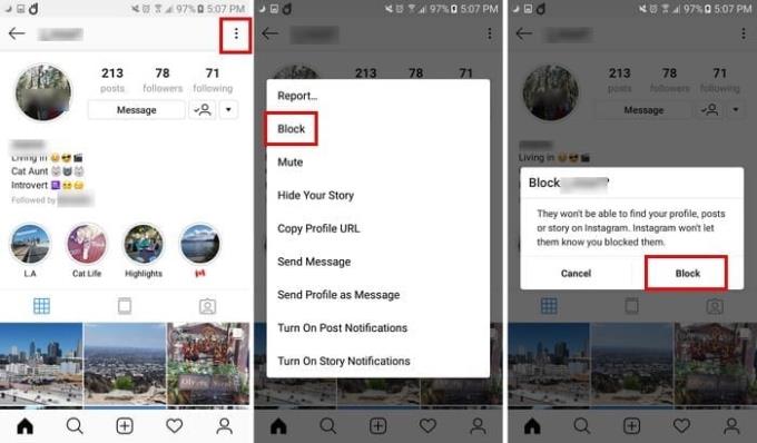 Como bloquear ou desbloquear alguém no Instagram