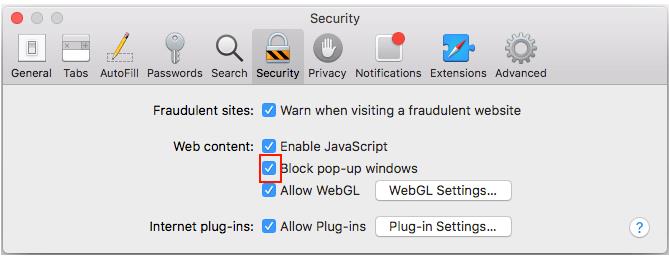 Safari: Popup-Blocker aktivieren/deaktivieren