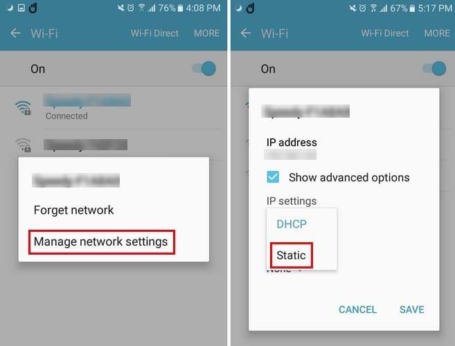 Cómo solucionar problemas comunes para obtener una dirección IP en Android