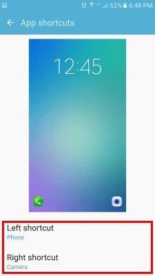 Galaxy S7：ロック画面アイコンの変更