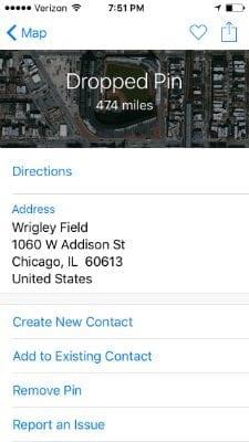 Guardar ubicación en el mapa en iPhone o iPad