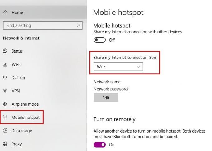 Comment créer un point d'accès WiFi dans Windows 10