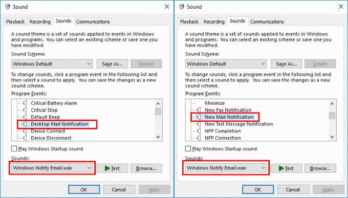 Activar / desactivar el sonido de notificación de correo en Outlook 2016