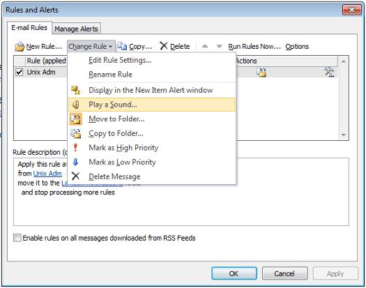 E-Mail-Benachrichtigungston in Outlook 2016 ein- und ausschalten