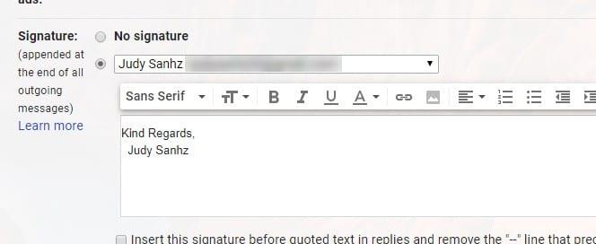 Cách thêm chữ ký bằng hình ảnh trong Gmail