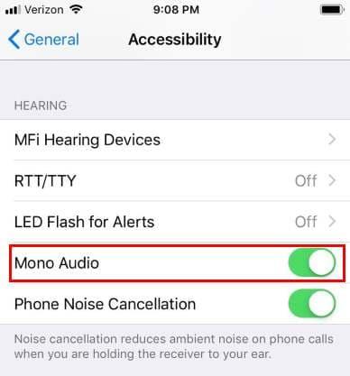 Activer le son mono sur iPhone ou iPad