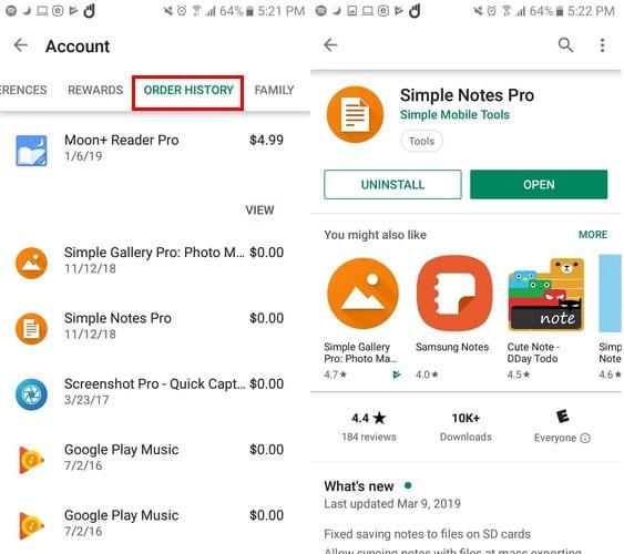 Cách nhận tiền hoàn lại trên Google Play