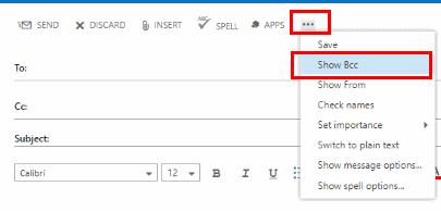 Outlook 2019/365: BCC-Feld anzeigen