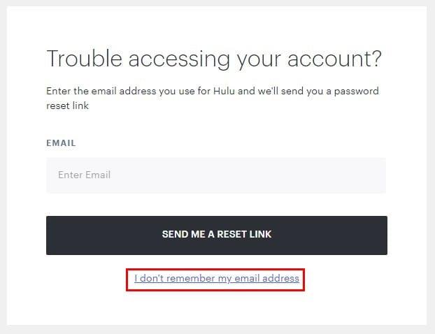 Huluのパスワードをリセットまたは変更する方法