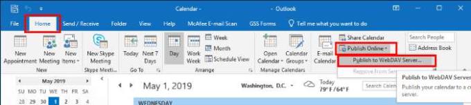 Exportar calendário do Outlook para o Google