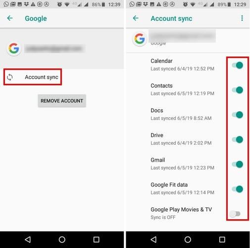 Cách Bật, Tắt và Quản lý Google Sync