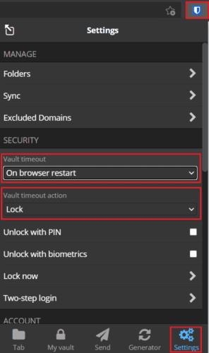 Bitwarden：ブラウザ拡張機能がタイムアウトしたときに設定する方法