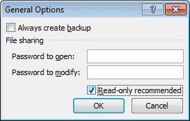 Excel: Wymuś monit „Otwórz tylko do odczytu”
