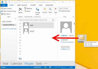 Outlook 2019 e 2016: Importar lista de grupos de contatos