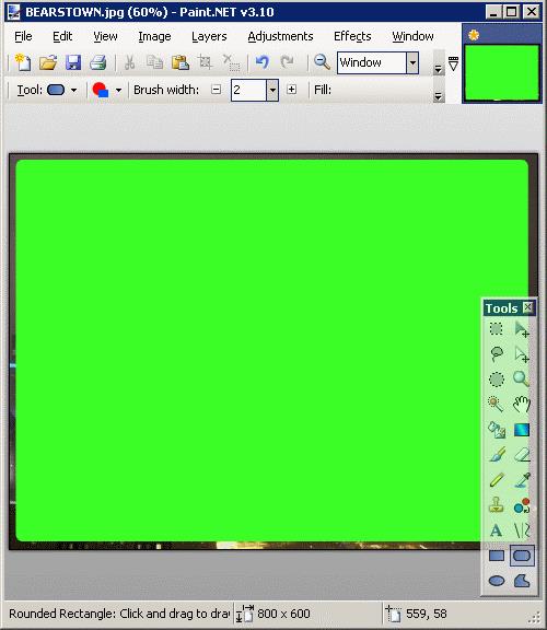 Crea angoli arrotondati con Paint.NET