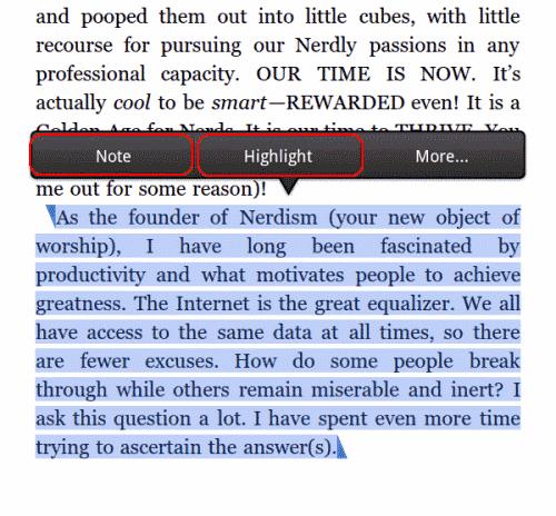 Kindle Fire: come aggiungere note ed evidenziare il testo in un libro
