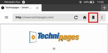Kindle Fire: adicionar / excluir favoritos para páginas da web