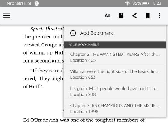Kindle Fire: come aggiungere pagine di libri ai segnalibri