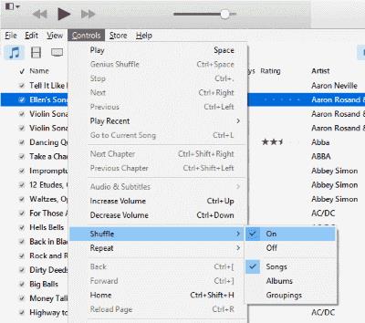 iTunes 12：音楽をシャッフルまたはリピートする方法