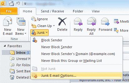 Outlook 2016 e 2013: blocca indirizzi e-mail e domini