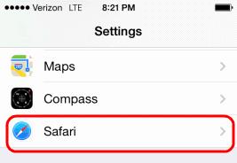 Safari: ativar / desativar o bloqueador de pop-ups