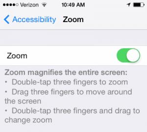 iPhone y iPad: habilitar o deshabilitar el zoom
