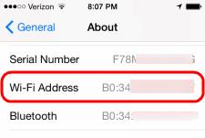 iPhone 7: Localize o endereço MAC Wi-Fi