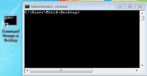 Windows: crie um prompt de comando que abre em um local de pasta específico