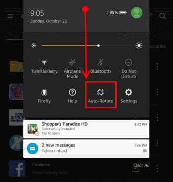 Kindle Fire: abilita o disabilita la rotazione dello schermo