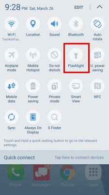 Galaxy S8/Note8: 손전등 앱은 어디에 있습니까?