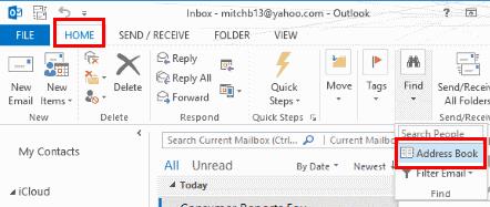 Outlook 2016および2013：連絡先リストを送信する方法