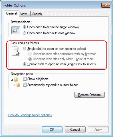 Come abilitare o disabilitare la funzione di clic singolo in Windows