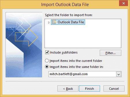 Outlook 2016：データのバックアップ/エクスポートおよびインポート