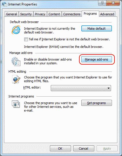 Solucionar fallas de Internet Explorer al iniciar