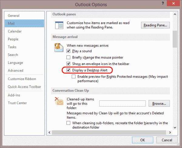 Come abilitare o disabilitare la casella di notifica della posta di Outlook