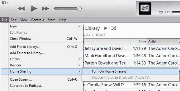 iTunes 12: Copie arquivos de música entre computadores com compartilhamento doméstico