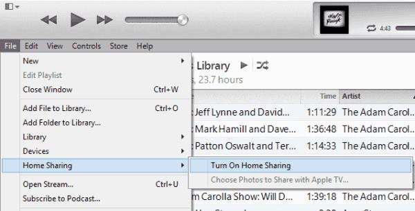 iTunes 12: copie archivos de música entre computadoras con Compartir en casa