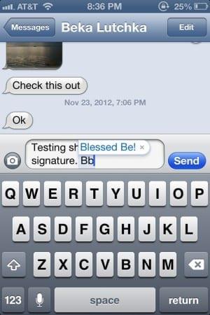 iPhone：テキストメッセージに署名を追加する方法