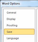 Word 2019/365：自動回復保存を有効または無効にする