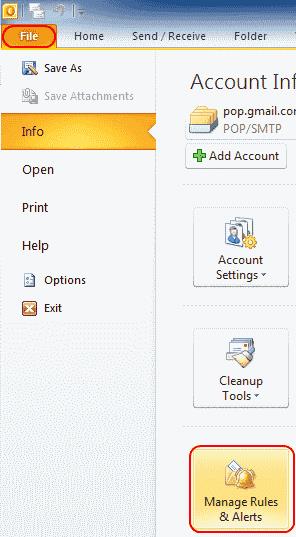 Encaminhar e-mail automaticamente no Outlook 2019 ou 2016