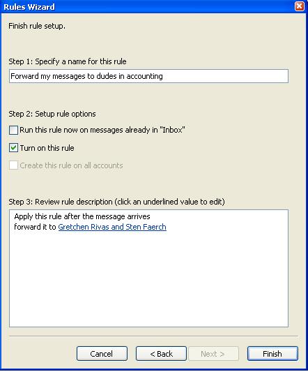 Encaminhar e-mail automaticamente no Outlook 2019 ou 2016