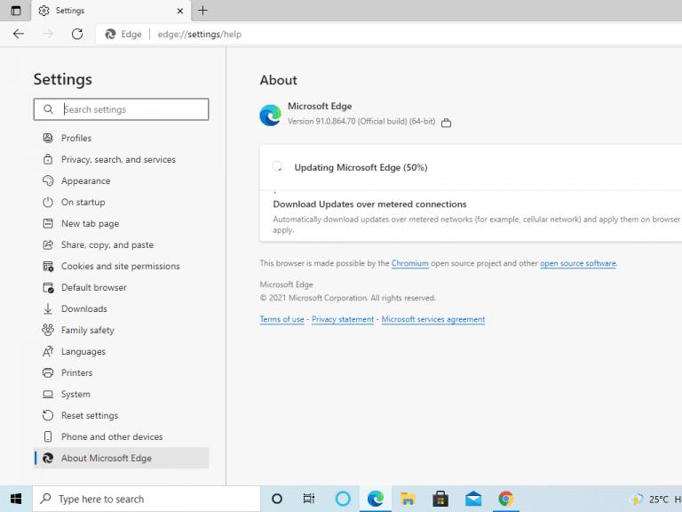 Cách cập nhật Microsoft Edge trên Windows, Apple và Android