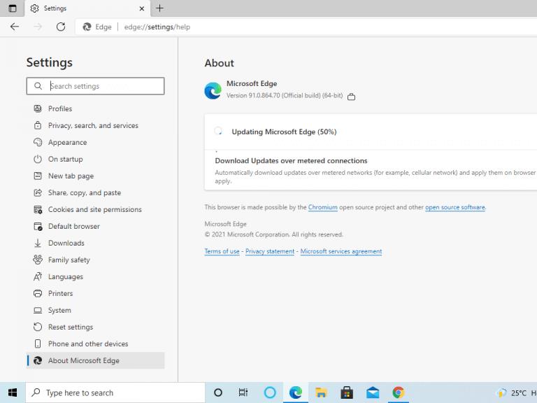 Cara memperbarui Microsoft Edge di Windows, Apple, dan Android