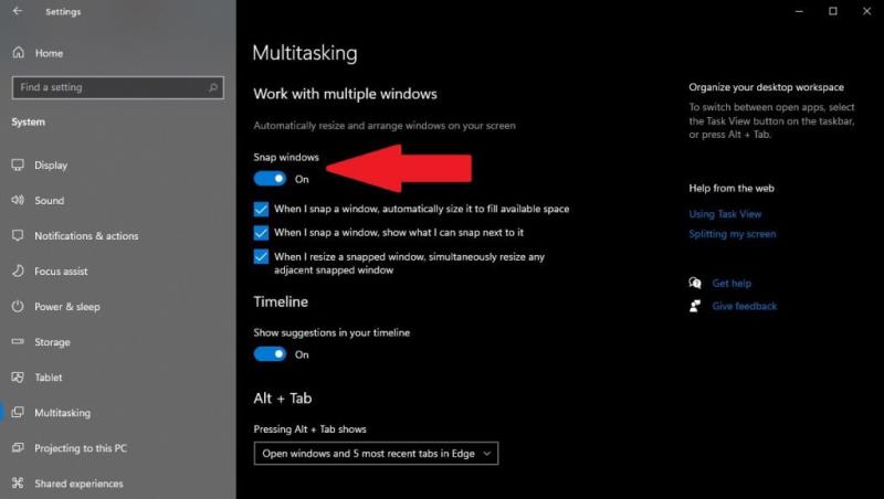 Dit is de gemakkelijkste manier om Snap Assist snel uit te schakelen op uw Windows 10-pc