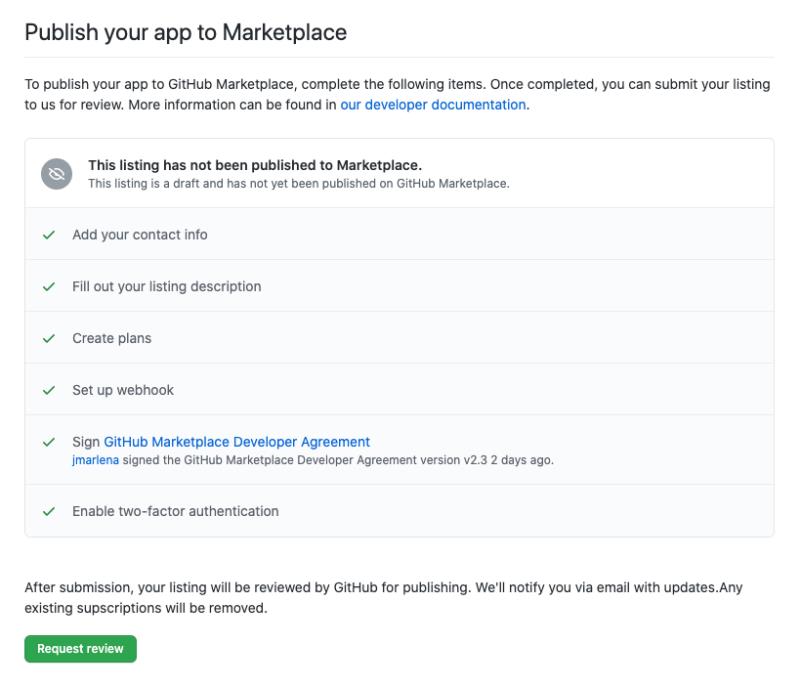 Memulai dengan GitHub Marketplace: cara membuat daftar aplikasi dan alat Anda